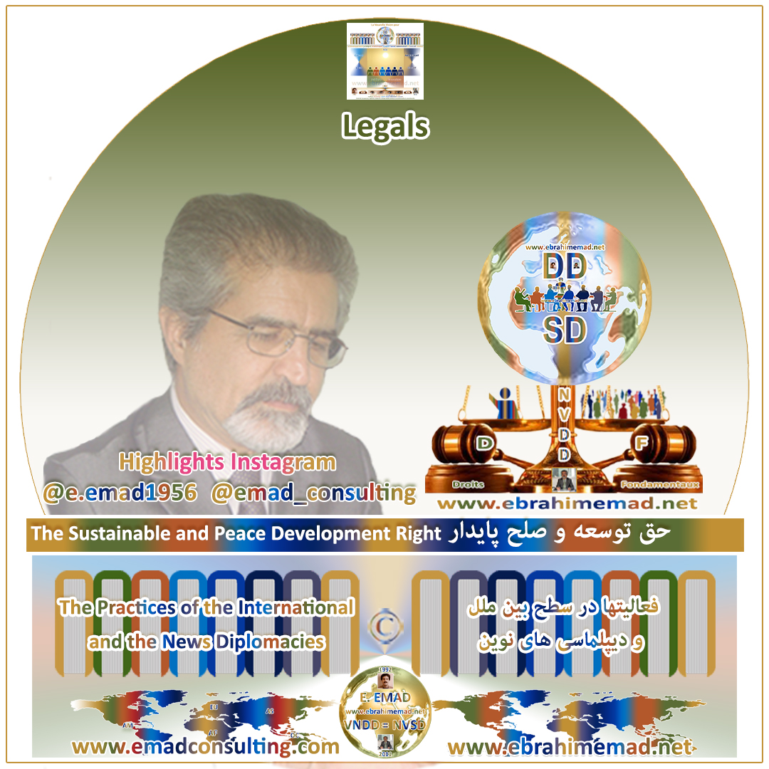 E. EMAD, Emad Consulting, Highlights, Legal