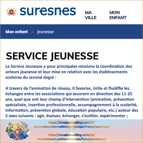 La jeunesse et le développement durable de Suresnes