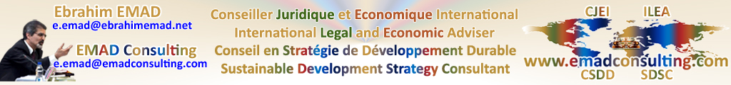 Conseiller Juridique et Economique International - International Lega &Economic Adviser